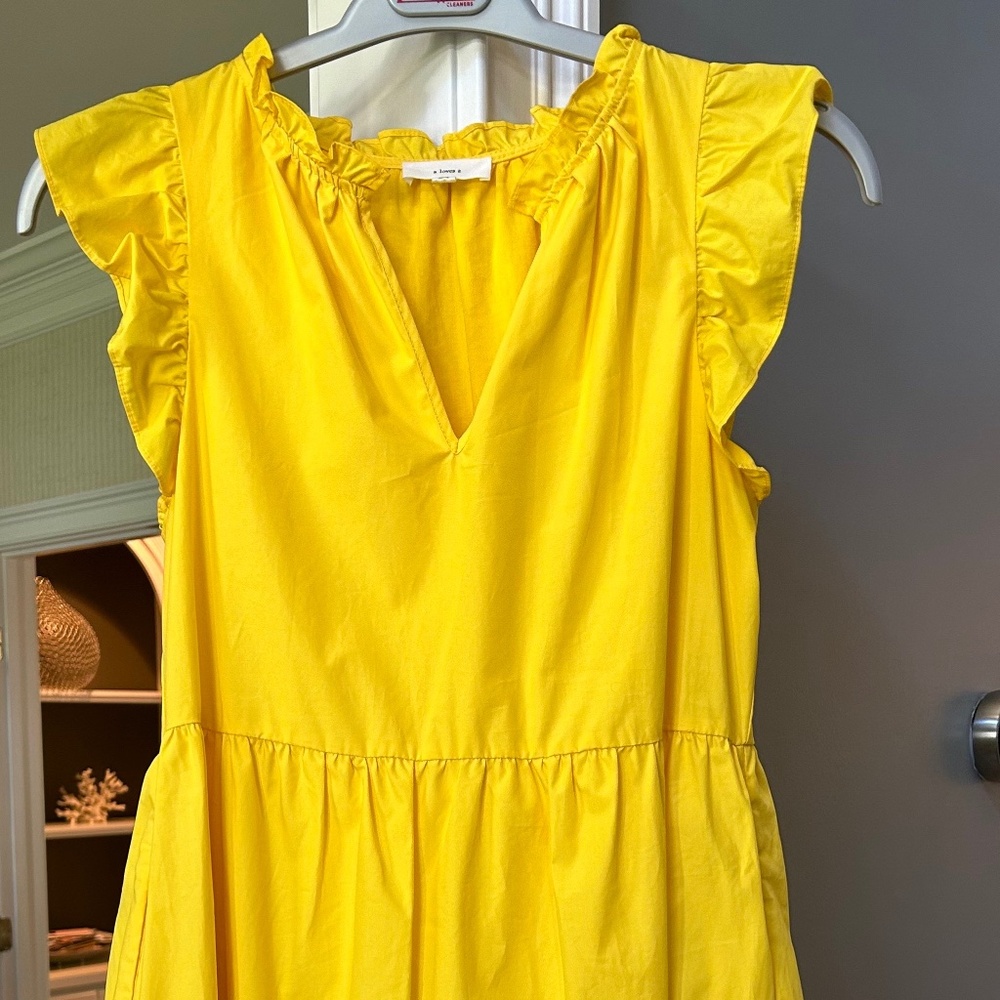 A Loves A Ruffle Cap Sleeve Side Pocket Summer Dress